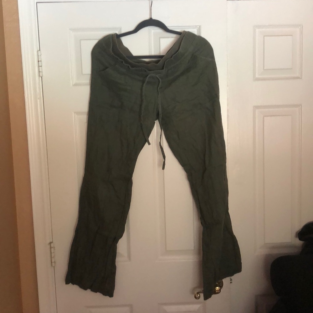 Kaki linen light summer pants